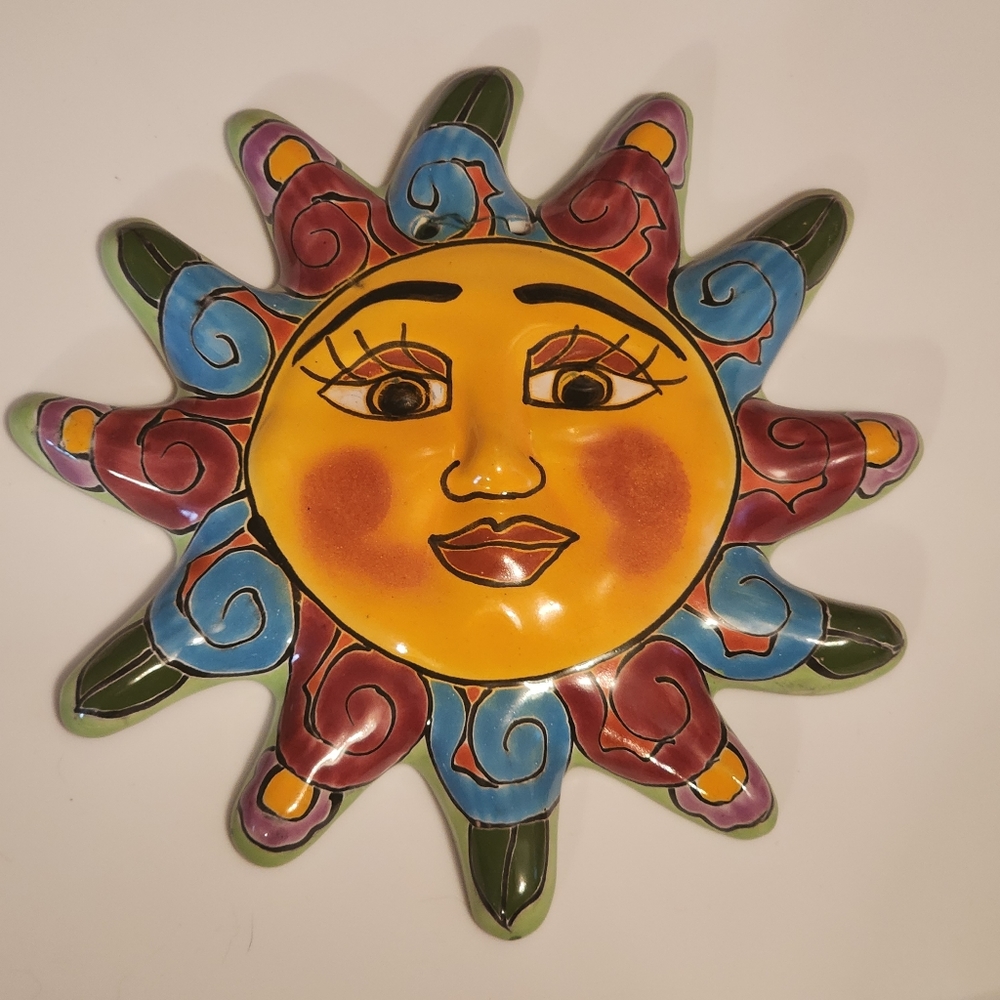 Cute handmade and painted hanging sun